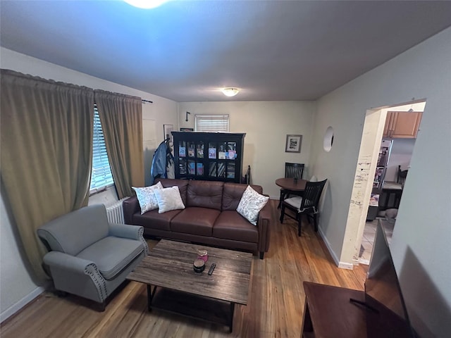 224-43A 64th Ave Unit 43A/545, Oakland Gardens, NY 11364 - living room with light wood-type flooring, plenty of natural light, and baseboards