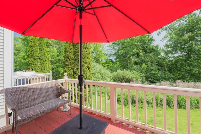 421 Cornwall Meadows Ln, Patterson, NY 12563 - view of wooden terrace
