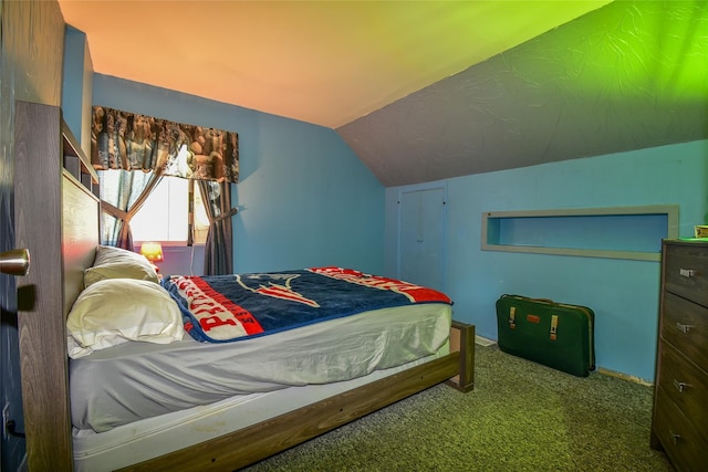 62 Crystal Rock Ct, Middle Island, NY 11953 - bedroom with carpet flooring and vaulted ceiling