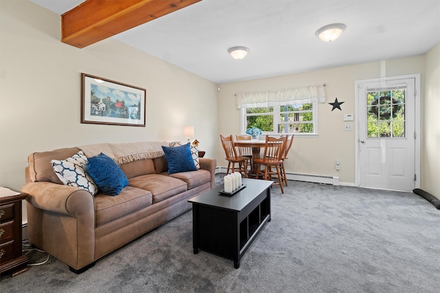 35 Highview Ave, Florida, NY 10921 - carpeted living room featuring a baseboard radiator and baseboards