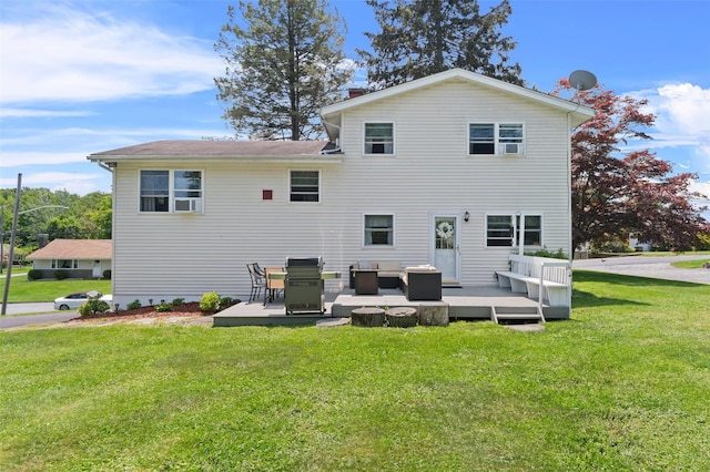 35 Highview Ave, Florida, NY 10921 - rear view of house featuring an outdoor hangout area, a lawn, and a patio