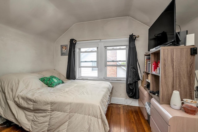 4360 Auburndale Ln, Flushing, NY 11358 - bedroom featuring vaulted ceiling and hardwood / wood-style floors