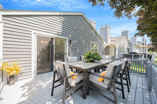 195 Alicia Dr Unit 195, North Babylon, NY 11703 - deck featuring outdoor dining area