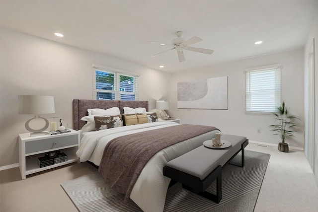 195 Alicia Dr Unit 195, North Babylon, NY 11703 - bedroom featuring carpet, recessed lighting, and ceiling fan