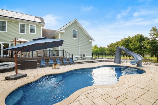 446 M And M Rd, Middletown, NY 10940 - view of pool with a water slide and a patio
