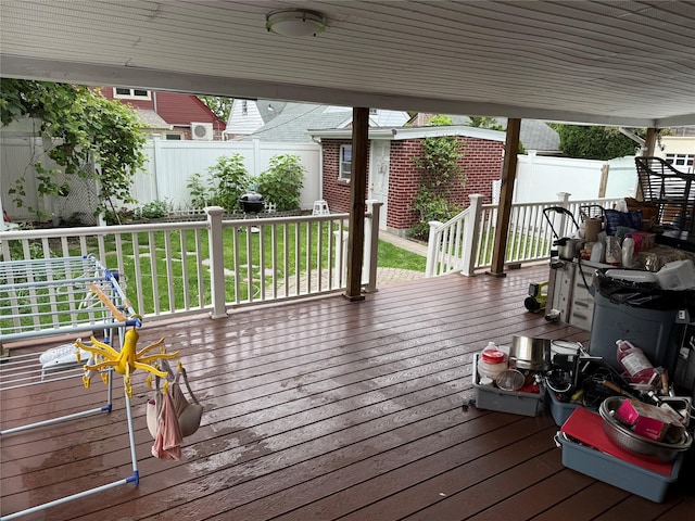 7308 187th St, Fresh Meadows, NY 11366 - wooden deck with a grill