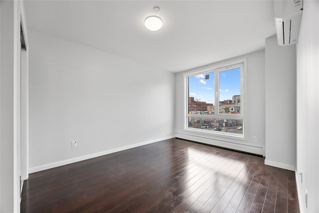 138-12 Northern Blvd Unit 3E, Flushing, NY 11354 - spare room featuring dark wood finished floors, baseboards, baseboard heating, and a city view