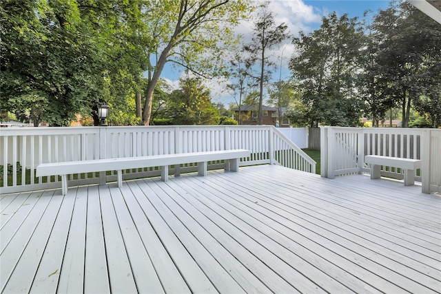 236 Martin Dr, Syosset, NY 11791 - wooden terrace with a fenced backyard
