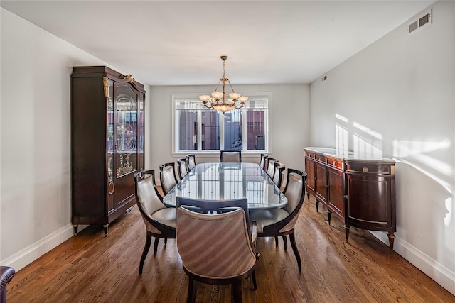 218 Middleton St Unit Apt6Rooftop, Brooklyn, NY 11206 - dining area featuring a chandelier, baseboards, and dark wood finished floors