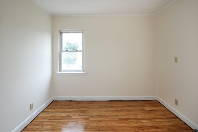99 Roosevelt Ct, Carle Place, NY 11514 - spare room with light wood-style floors, baseboards, and ornamental molding