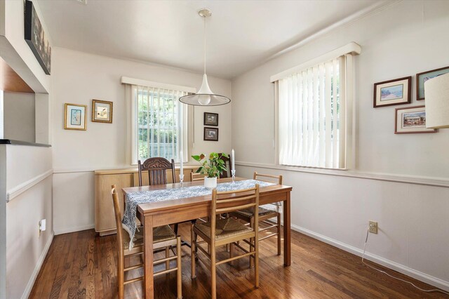 6 Plumtree Ln, South Huntington, NY 11746 - dining space featuring dark wood finished floors and baseboards