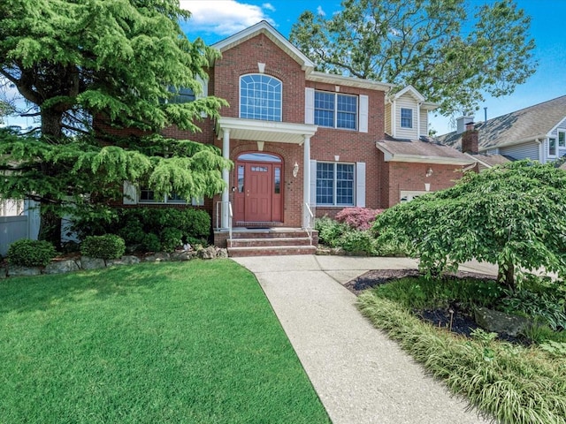 1674 Birch Dr, Merrick, NY 11566 - view of front of property featuring brick siding and a front lawn