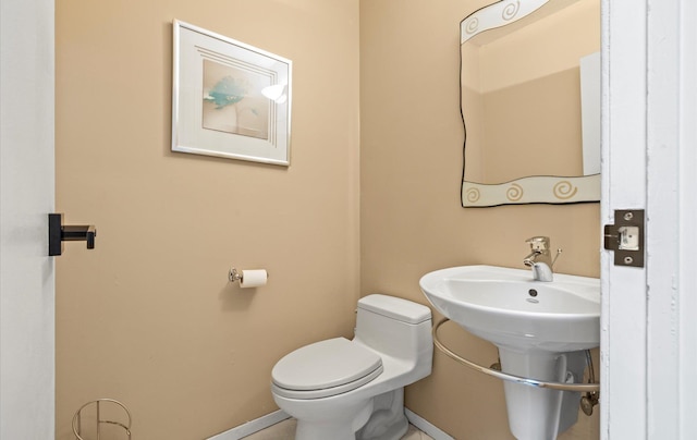 34 Oak Meadow Rd, Commack, NY 11725 - half bathroom with toilet and baseboards