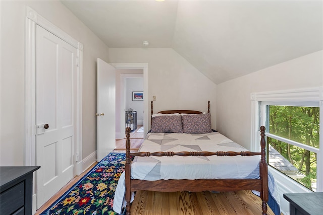 105 James St, Hastings-On-Hudson, NY 10706 - bedroom featuring lofted ceiling and light wood finished floors