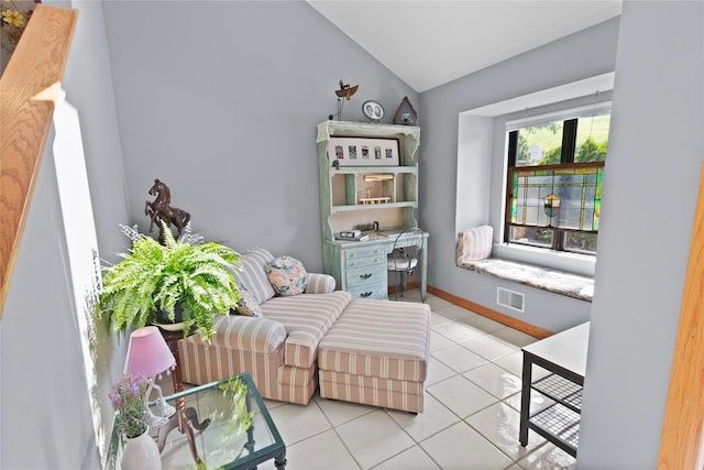 4 Hudson Watch Dr Unit 4, Ossining, NY 10562 - living area with vaulted ceiling and tile patterned flooring