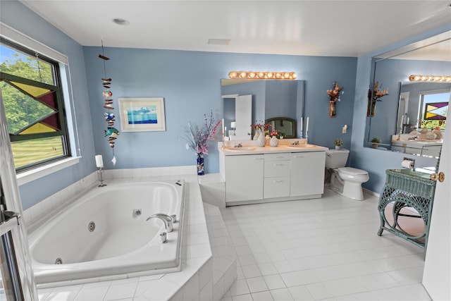 4 Hudson Watch Dr Unit 4, Ossining, NY 10562 - full bath featuring vanity, a tub with jets, and tile patterned flooring