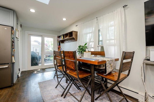 146 First St, Yonkers, NY 10704 - dining room featuring dark wood finished floors, recessed lighting, and french doors