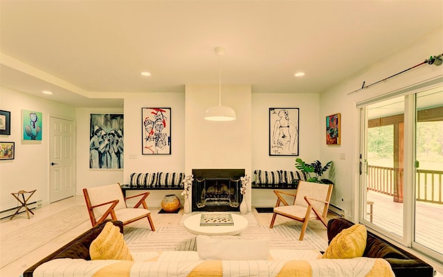 5 Arrowhead Ln, Narrowsburg, NY 12764 - living room featuring recessed lighting and wood finished floors