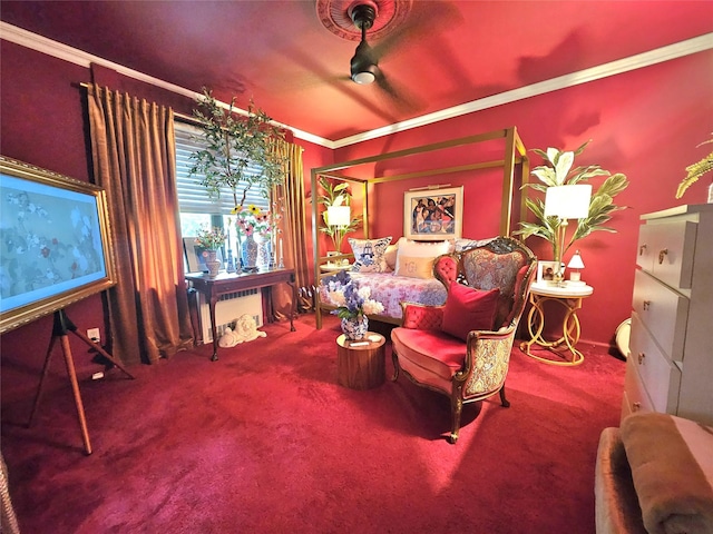 112-25 34th Ave Unit 2D, Corona, NY 11368 - sitting room featuring crown molding and carpet