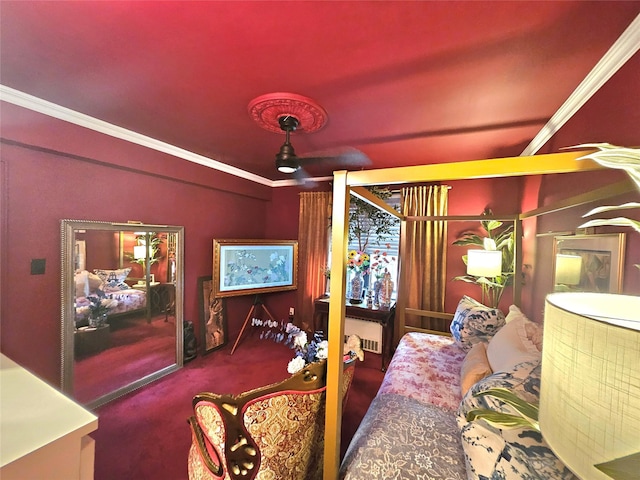 112-25 34th Ave Unit 2D, Corona, NY 11368 - bedroom with carpet flooring and ornamental molding