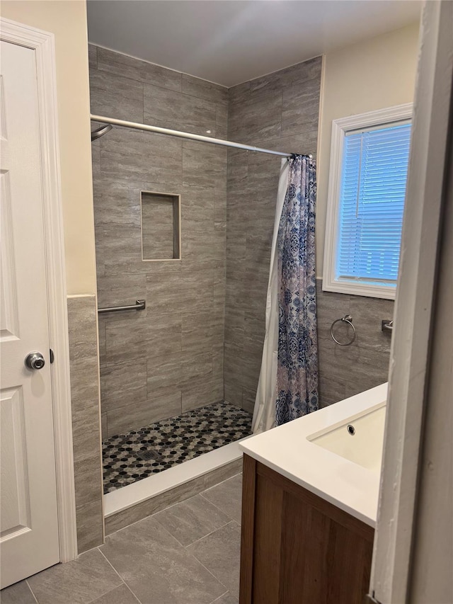 92 Lincoln Blvd, Hauppauge, NY 11788 - bathroom with a tile shower and vanity