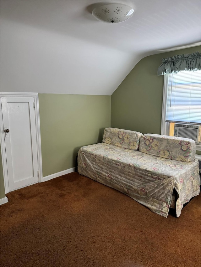 92 Lincoln Blvd, Hauppauge, NY 11788 - bedroom with vaulted ceiling, carpet floors, and cooling unit