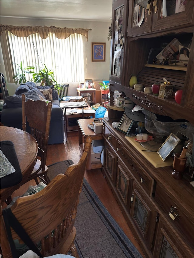 1079 Hunter Ave # 1, Valley Stream, NY 11580 - living room featuring dark wood-type flooring