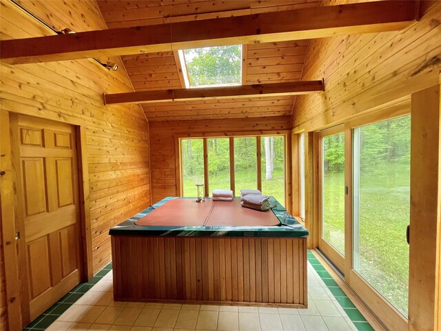 71 Saddleback Ridge Rd, Wallkill, NY 12589 - sunroom with a hot tub and plenty of natural light