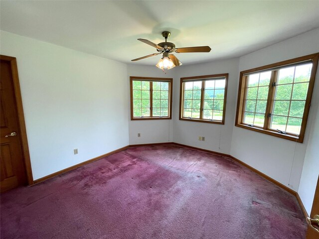 71 Saddleback Ridge Rd, Wallkill, NY 12589 - empty room with carpet flooring, baseboards, and ceiling fan
