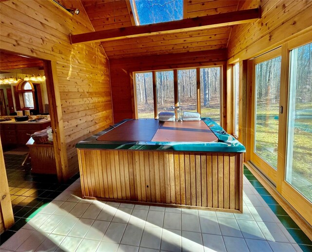 71 Saddleback Ridge Rd, Wallkill, NY 12589 - sunroom / solarium featuring a jacuzzi and healthy amount of natural light