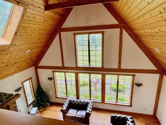 71 Saddleback Ridge Rd, Wallkill, NY 12589 - living room with wooden ceiling and wood finished floors