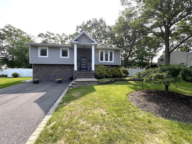 35 Junard Blvd, Port Jefferson Station, NY 11776 - raised ranch with stone siding