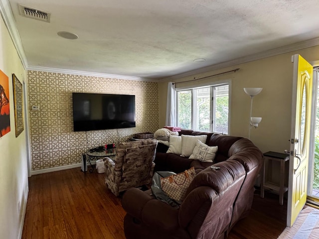 2 Paulding St, Huntington, NY 11743 - living room with wood finished floors, ornamental molding, and baseboards