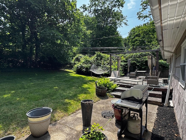 2 Paulding St, Huntington, NY 11743 - view of green lawn featuring a patio area