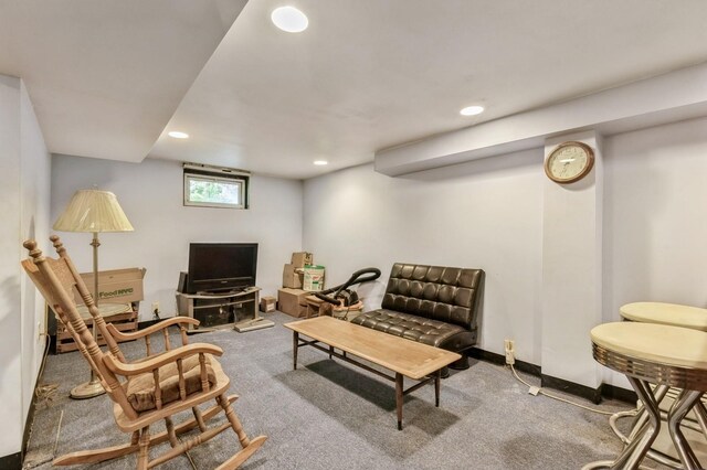 16249 13th Ave, Beechhurst, NY 11357 - carpeted living area featuring recessed lighting
