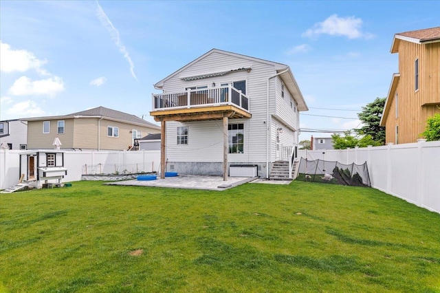 845 Atlantic St, Lindenhurst, NY 11757 - rear view of house featuring a patio area and a balcony