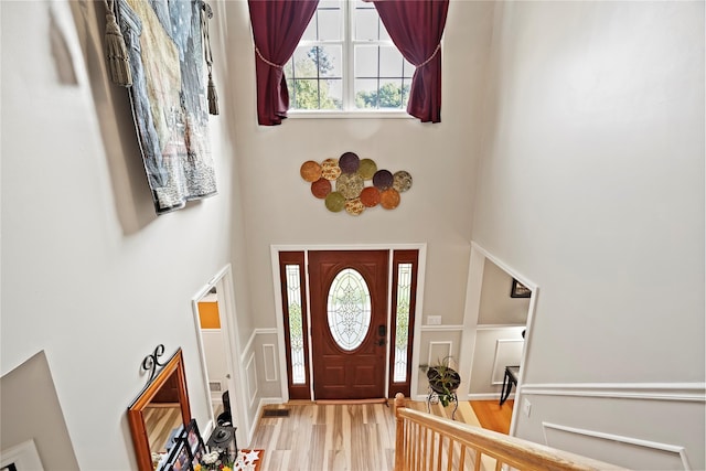 3856 Marcy St, Mohegan Lake, NY 10547 - entrance foyer featuring a towering ceiling and wood finished floors