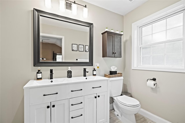 3856 Marcy St, Mohegan Lake, NY 10547 - bathroom featuring toilet and double vanity