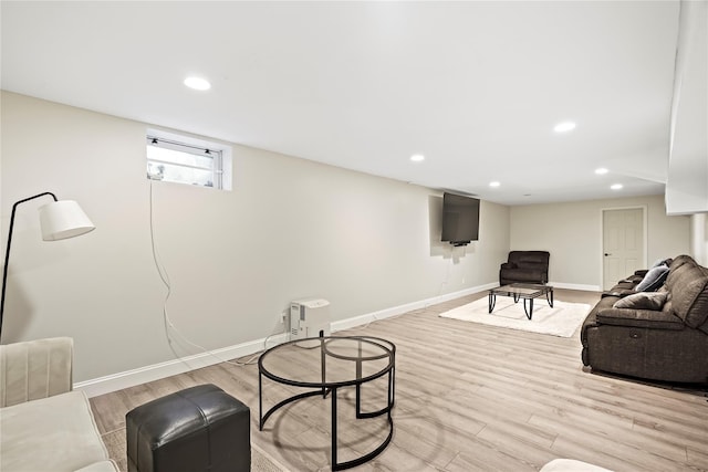 3856 Marcy St, Mohegan Lake, NY 10547 - living area featuring light wood-style flooring and recessed lighting