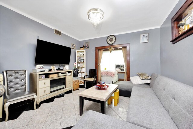 6018 Bleecker St, Ridgewood, NY 11385 - living area with granite tiled floors