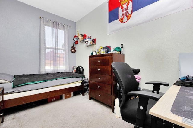 6018 Bleecker St, Ridgewood, NY 11385 - bedroom with carpet floors and a desk