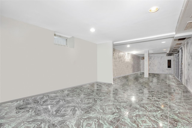 6018 Bleecker St, Ridgewood, NY 11385 - finished basement with recessed lighting and baseboards
