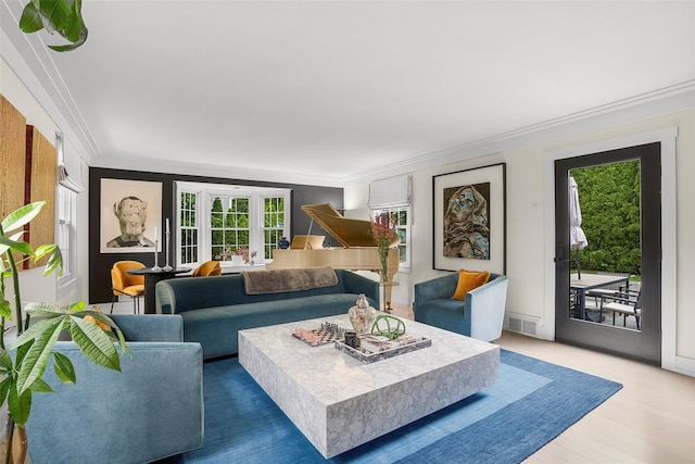 71 Baraud Rd S, Scarsdale, NY 10583 - living area featuring crown molding and wood finished floors