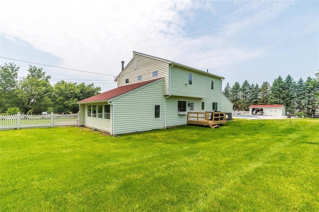 2 Sheafe Cir, Rock Tavern, NY 12575 - rear view of house featuring a deck