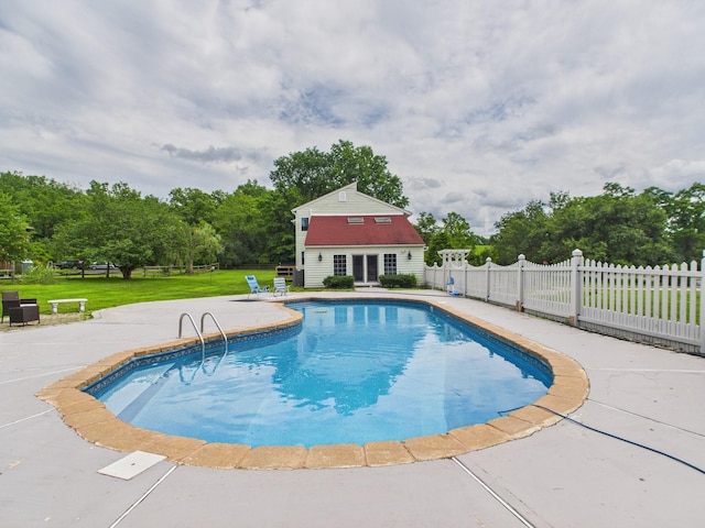 2 Sheafe Cir, Rock Tavern, NY 12575 - view of swimming pool with a patio, an outdoor structure, and a storage structure