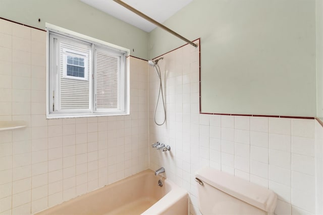 102 Maple St, Croton-On-Hudson, NY 10520 - bathroom featuring shower / bathtub combination and tile walls
