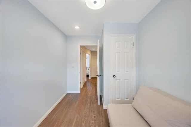 239-53 66th Ave, Little Neck, NY 11362 - hall with wood finished floors, baseboards, and recessed lighting