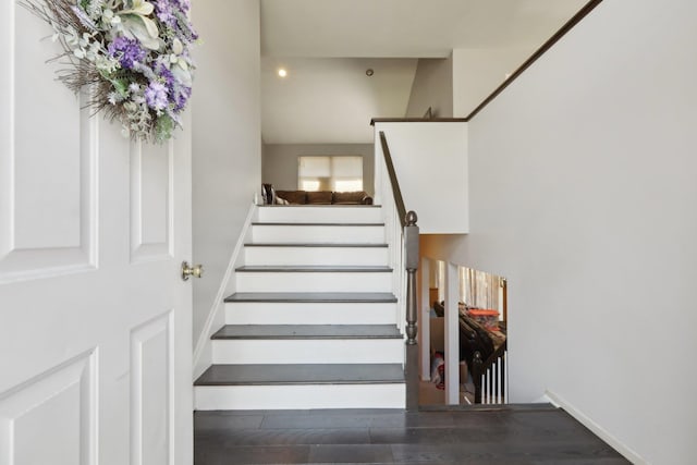 403 Haverstraw Rd, Suffern, NY 10901 - staircase featuring wood finished floors
