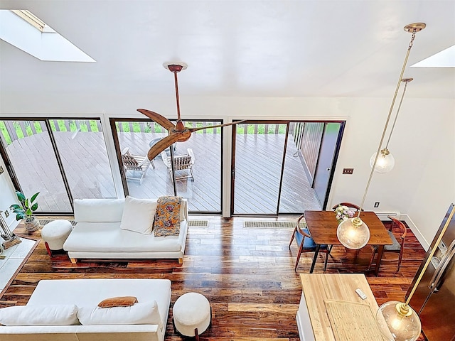 24 Lakeview Ter, Monticello, NY 12701 - living room with wood finished floors and a skylight