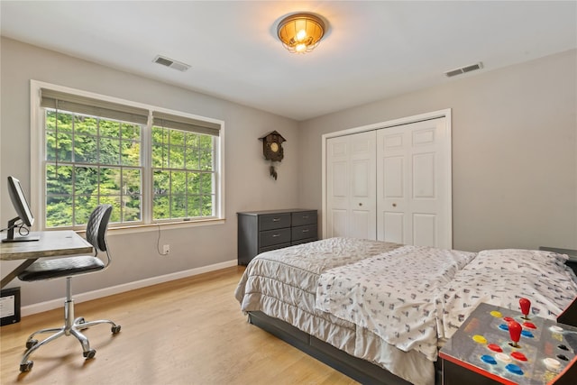 41 Indian Hill Rd, Brewster, NY 10509 - bedroom featuring light wood-style flooring, a desk, and a closet